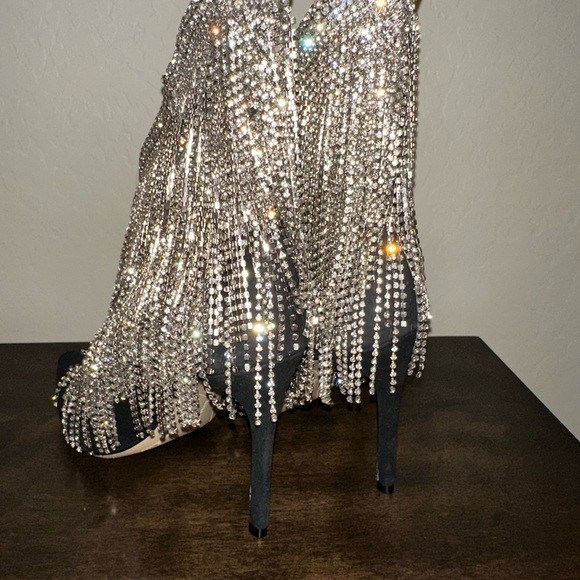 Sophia Webster Xena crystal fringe heel boots 5.5 - Picture 2 of 5